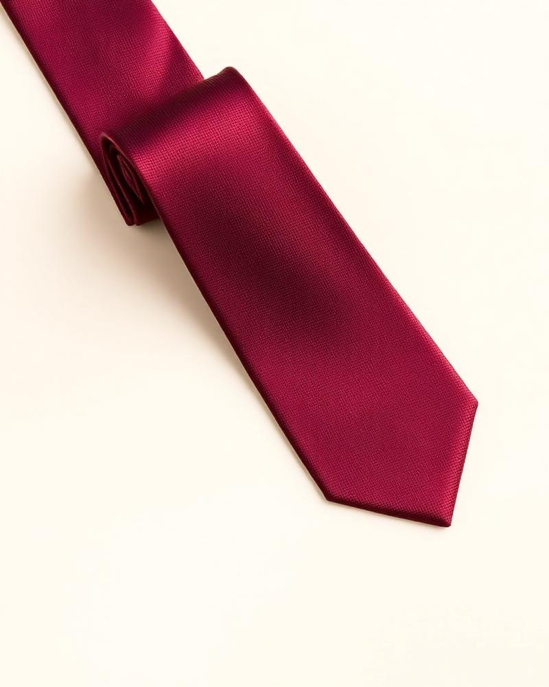 Burgundy Silk Tie