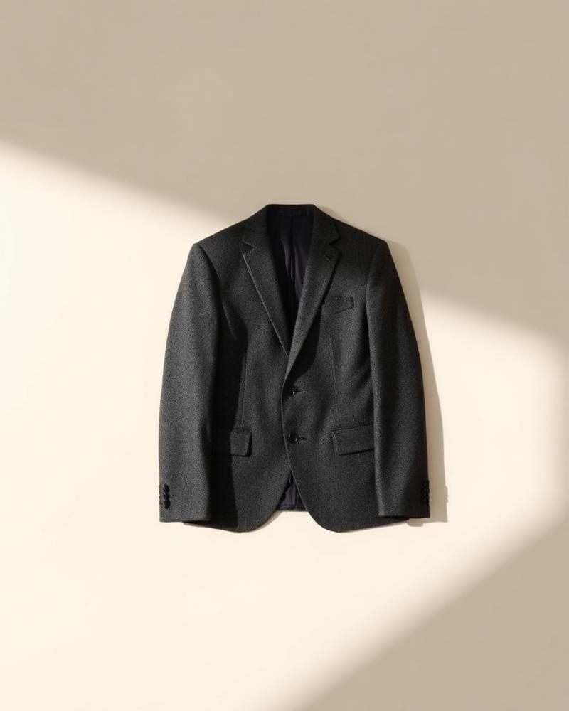 Charcoal Wool Travel Blazer